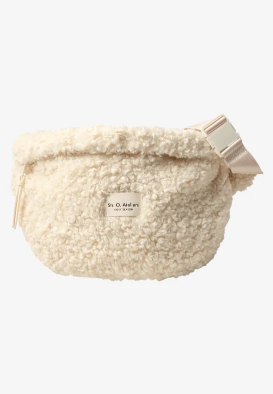 Teddy-schoudertas in effen kleur barley beige