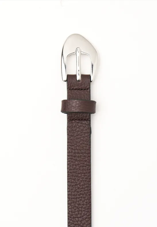 Smalle riem met decoratieve gesp rustic rouge