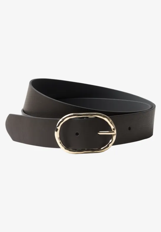 Riem met decoratieve gesp auburn brown