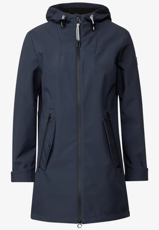 Softshell Mantel navy blue