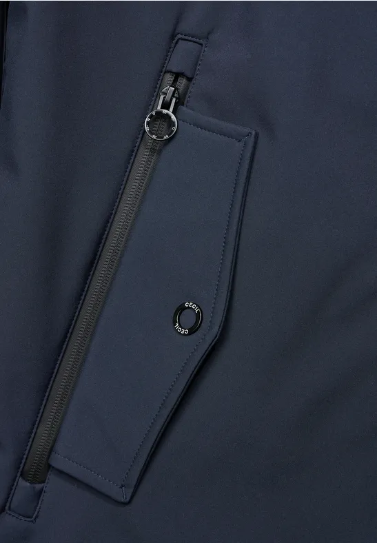 Softshell Mantel navy blue