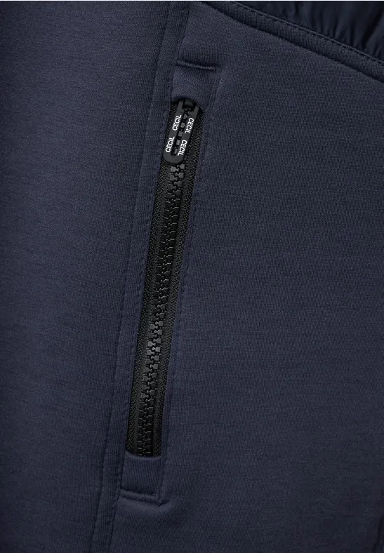 Lange Scuba Jacke navy blue