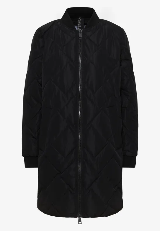 Lange gewatteerde blouson Black