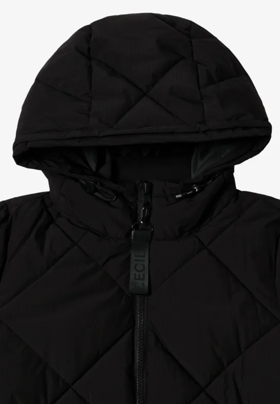 Mantel mit Rucksack Strings Black