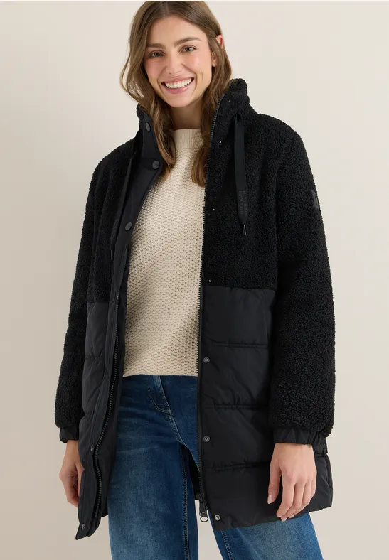 Teddyjas met structuurmix Black
