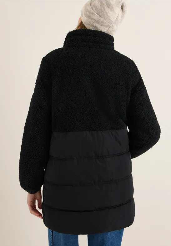 Teddyjas met structuurmix Black