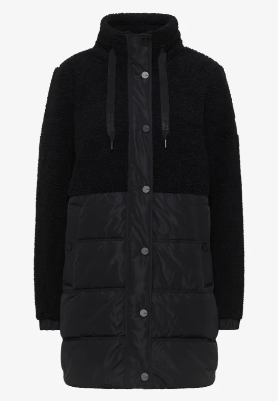 Teddyjas met structuurmix Black