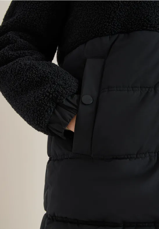 Teddyjas met structuurmix Black