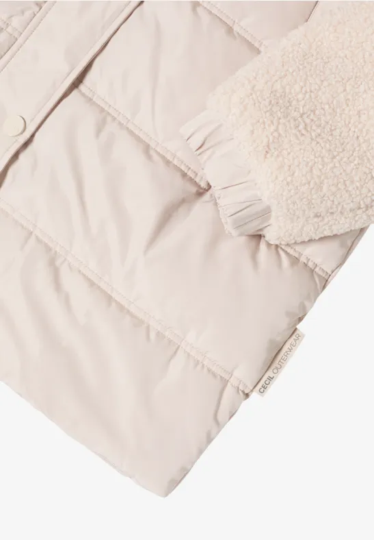 Teddy Mantel mit Strukturmix teddy vanilla white