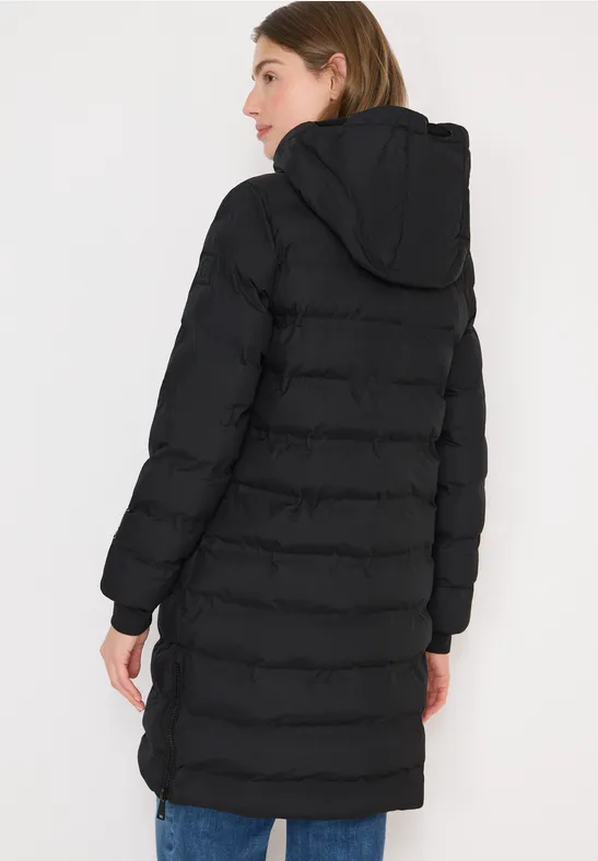 Manteau avec coutures collées Black