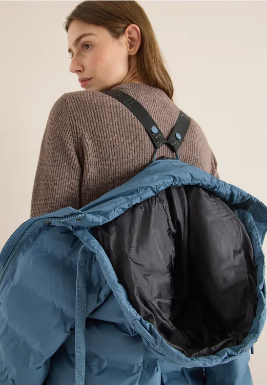 Manteau avec coutures collées moonstone blue