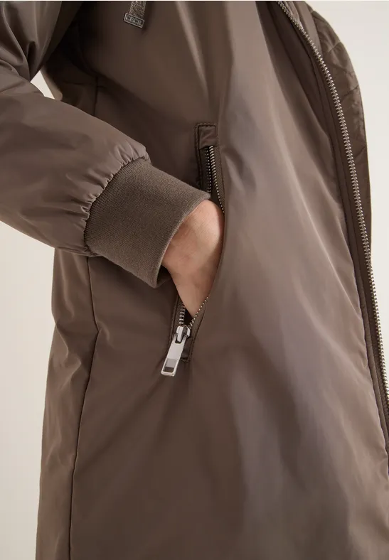 Blouson long mocha taupe