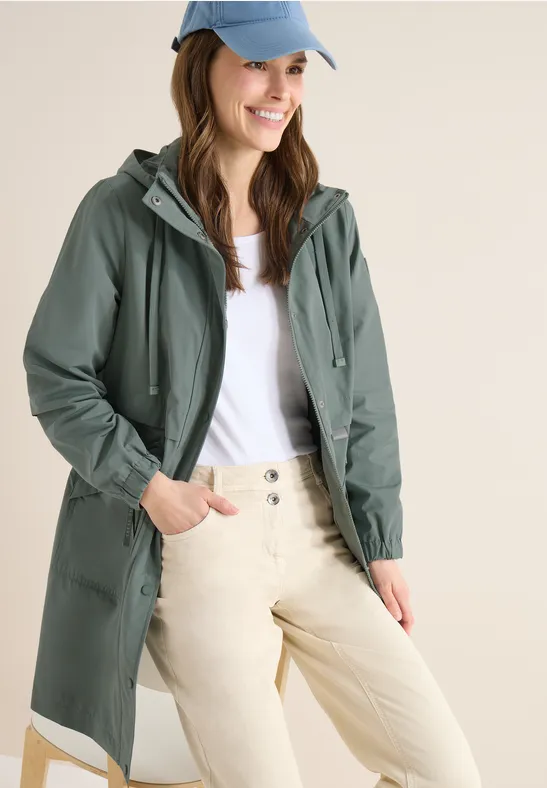 Jas met lang geheugen kelp green