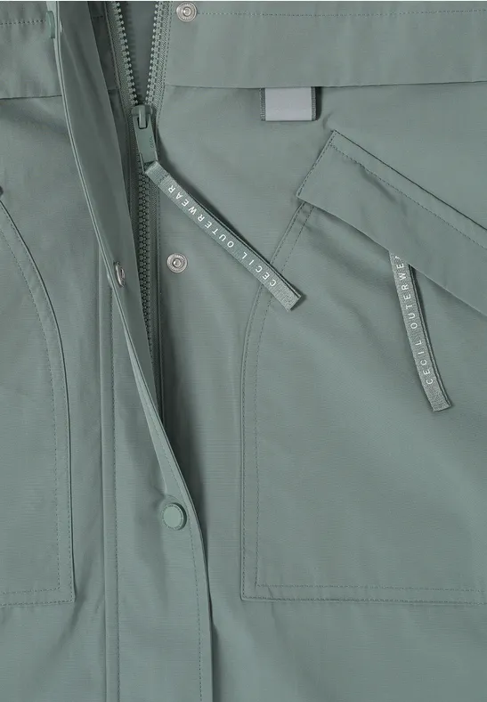 Jas met lang geheugen kelp green