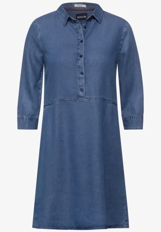 Lyocell Kleid mid blue wash