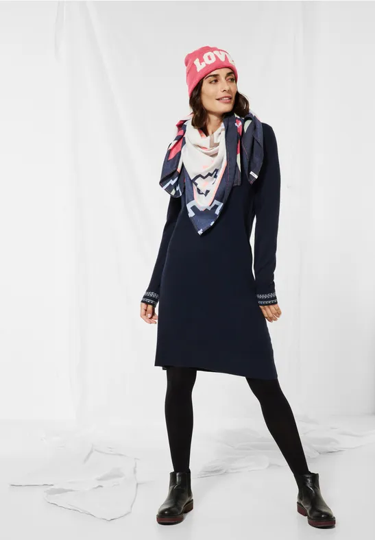 Cosy Kapuzenkleid night sky blue