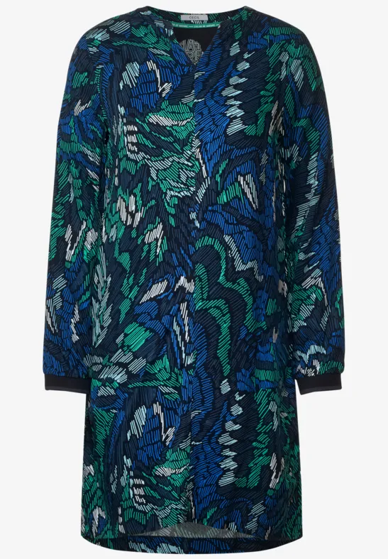 Jurk met multicolour print deep blue