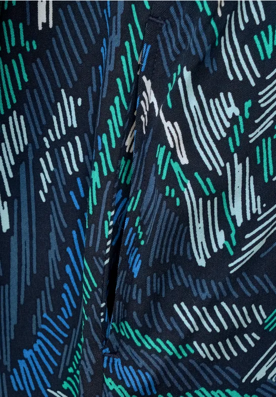 Jurk met multicolour print deep blue
