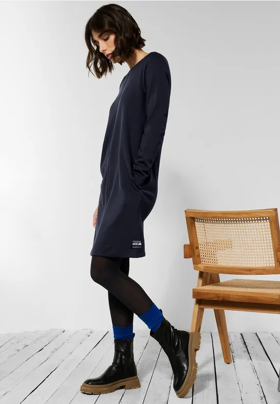 Jersey jurk deep blue