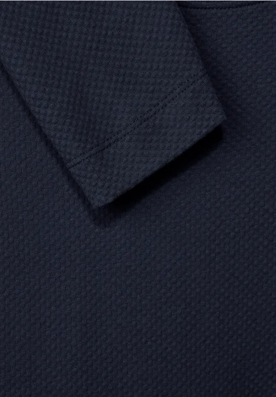 Midi-jurk in effen kleur deep blue