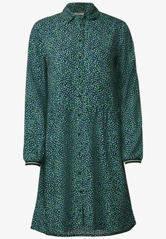 Jurk met onopvallende print smash green
