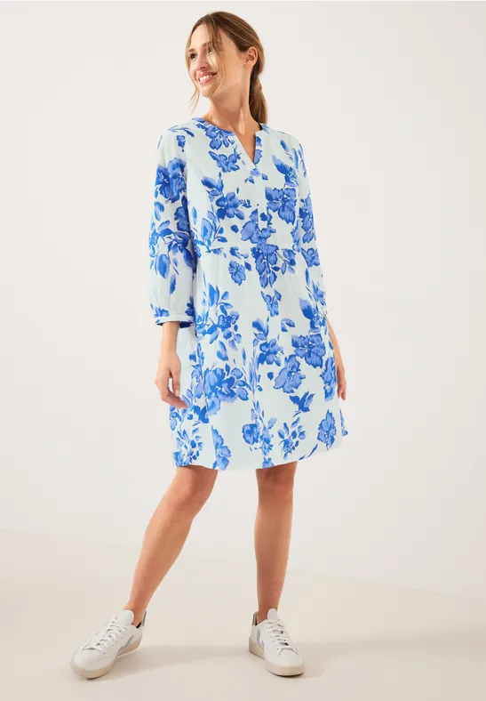 Kleid mit floralem Print vanilla white