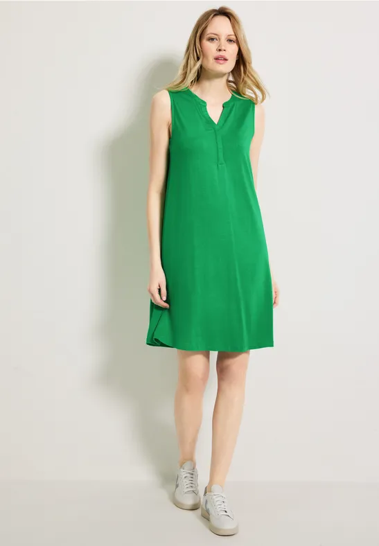 Jersey Kleid in Unifarbe fresh green