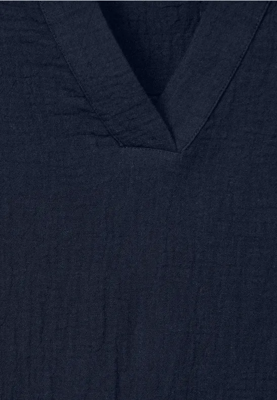 Jurk met structuur deep blue
