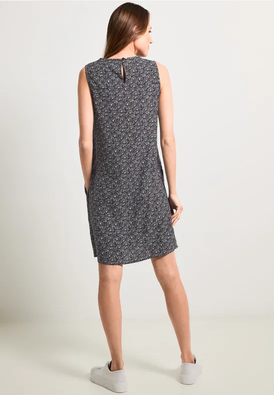 Jurk met onopvallend patroon carbon grey