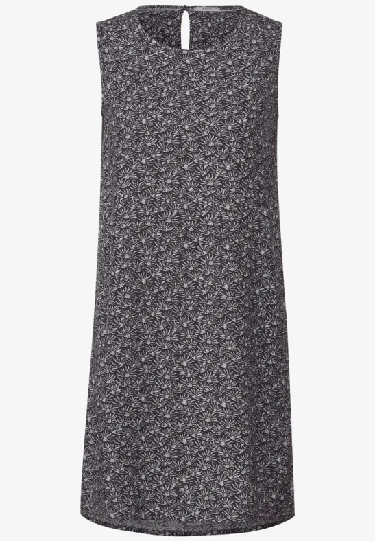Jurk met onopvallend patroon carbon grey