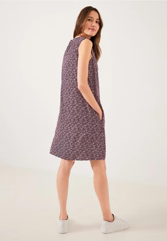 Jurk met onopvallend patroon wineberry red