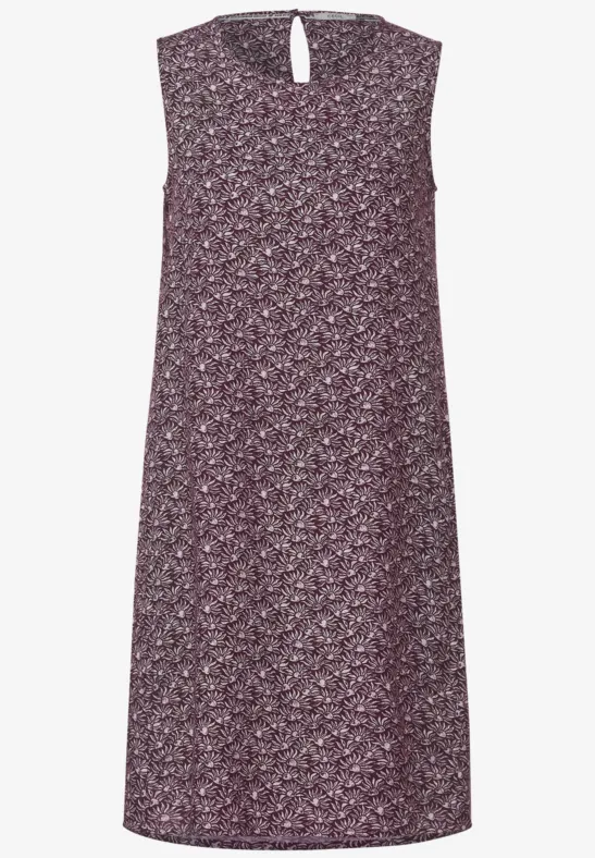 Jurk met onopvallend patroon wineberry red