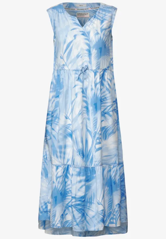 Midi-jurk met print tranquil blue
