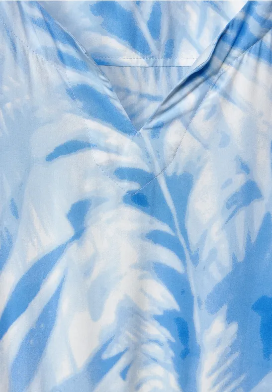 Midi-jurk met print tranquil blue