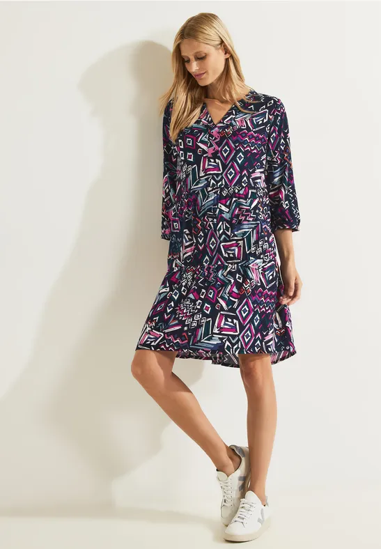 Multicolor Printkleid night sky blue