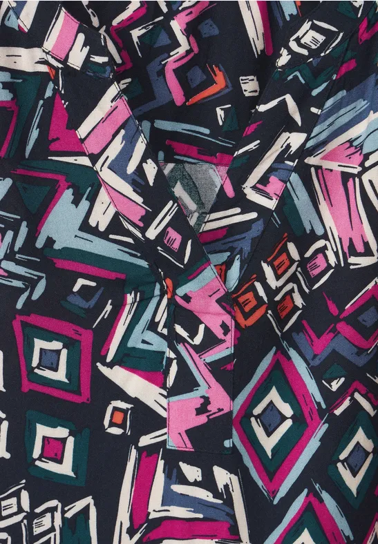 Multicolor Printkleid night sky blue