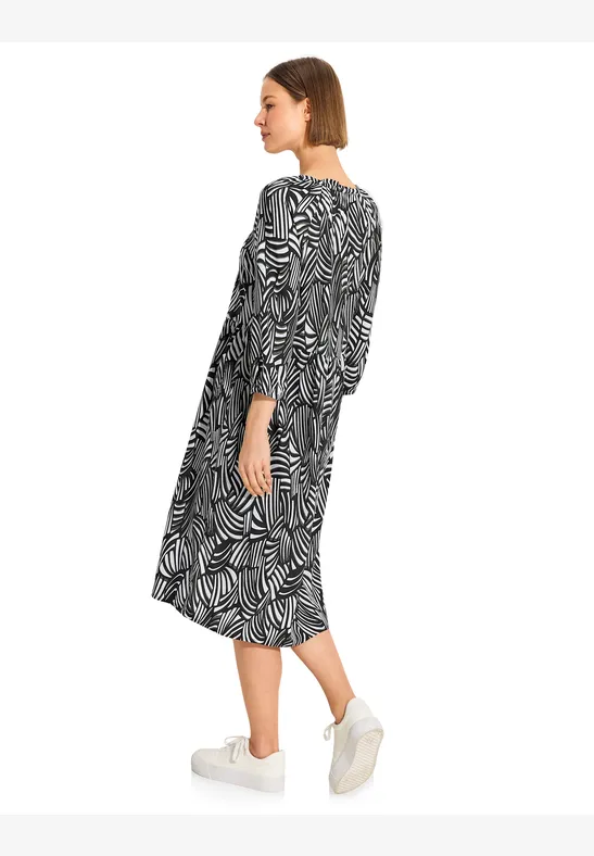 Tunika Kleid mit Print Black