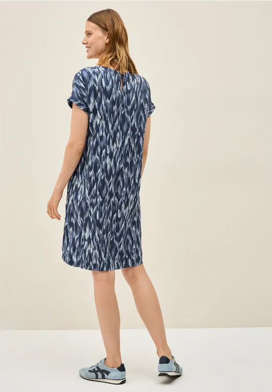 Gemustertes Kleid urban navy blue