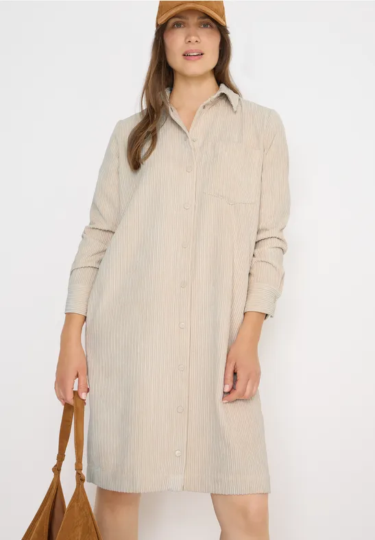 Cordkleid oat milk beige