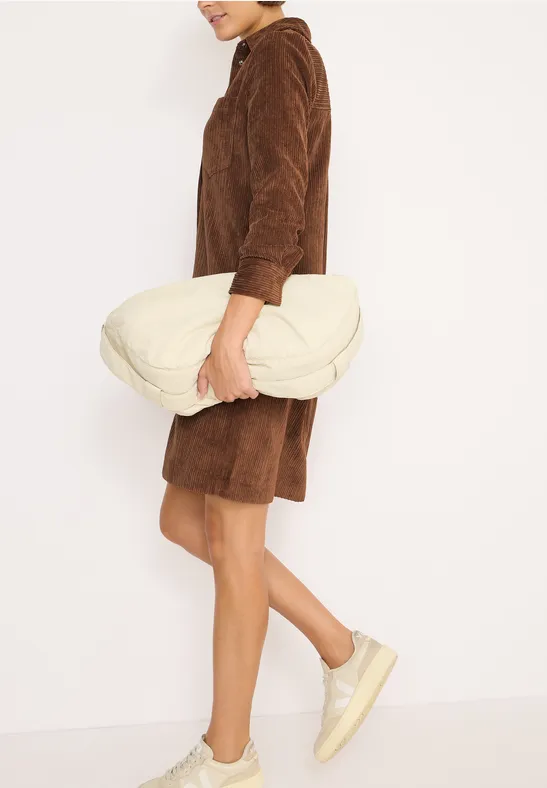Cordkleid mocha caramel