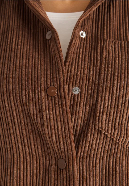 Cordkleid mocha caramel