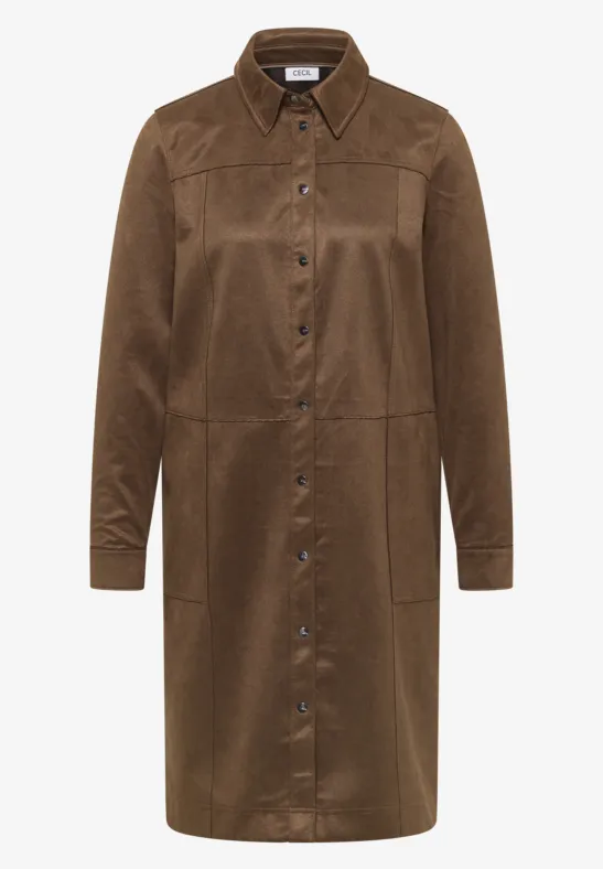 Velourskleid mocha caramel