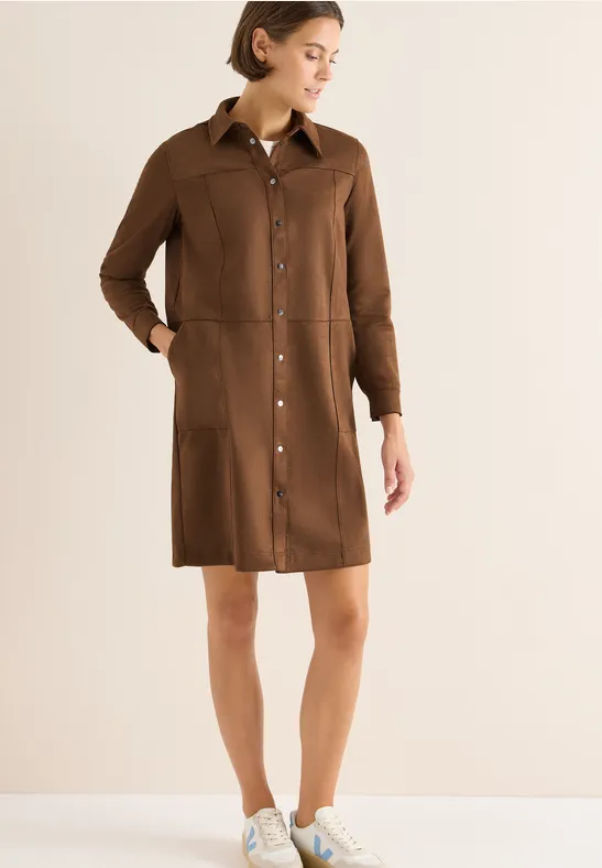 Velourskleid mocha caramel