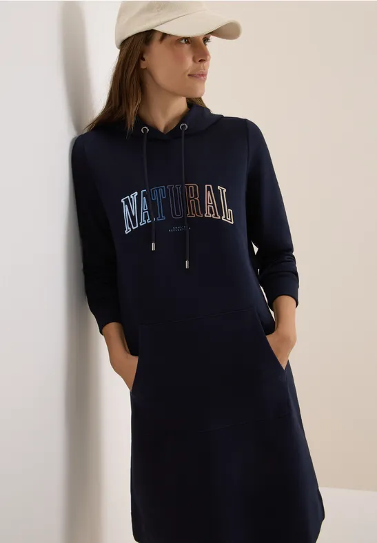 Sweatkleid mit Kapuze urban dark blue