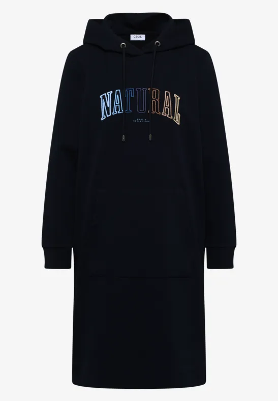 Sweatkleid mit Kapuze urban dark blue