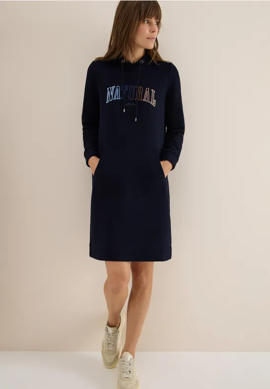 Sweatkleid mit Kapuze urban dark blue
