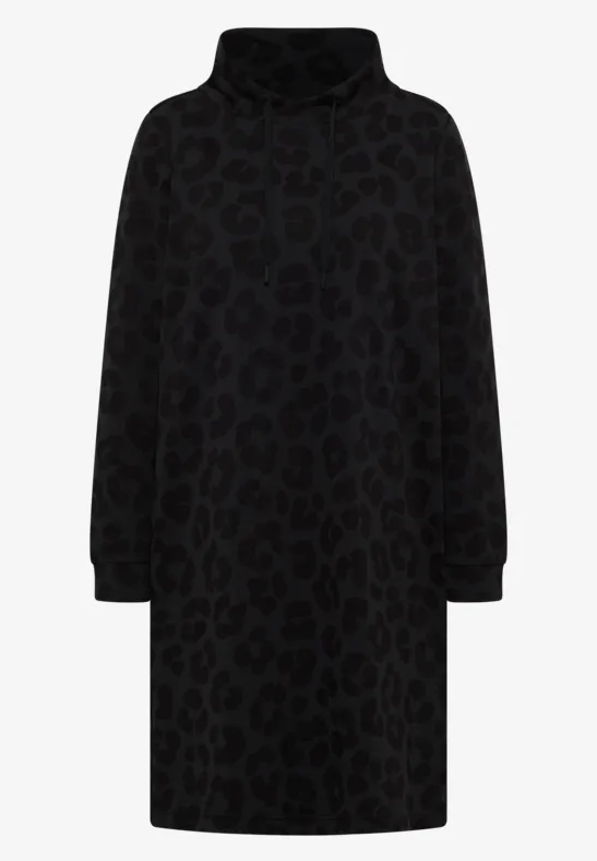Leo Jacquard Kleid Black