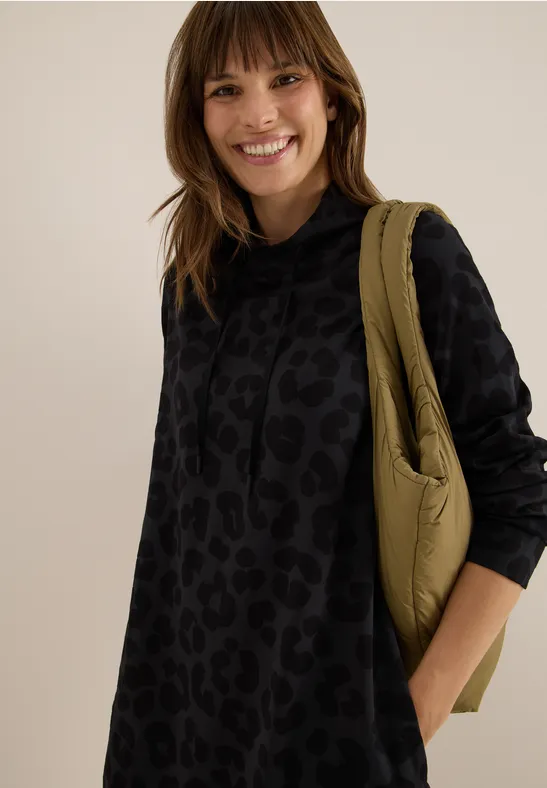 Leo Jacquard Kleid Black