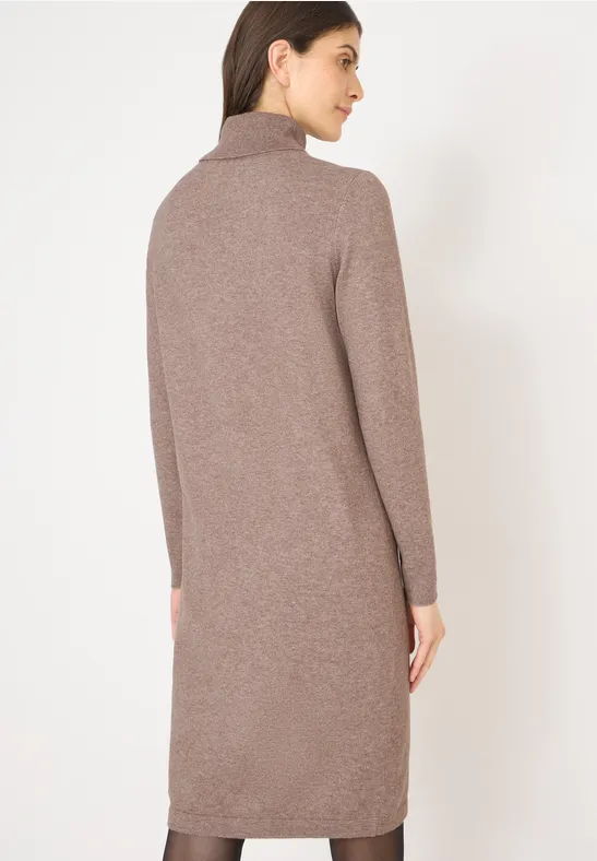 Kuscheliges Rollkragen Kleid chocolate mousse melange