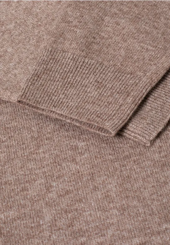 Kuscheliges Rollkragen Kleid chocolate mousse melange